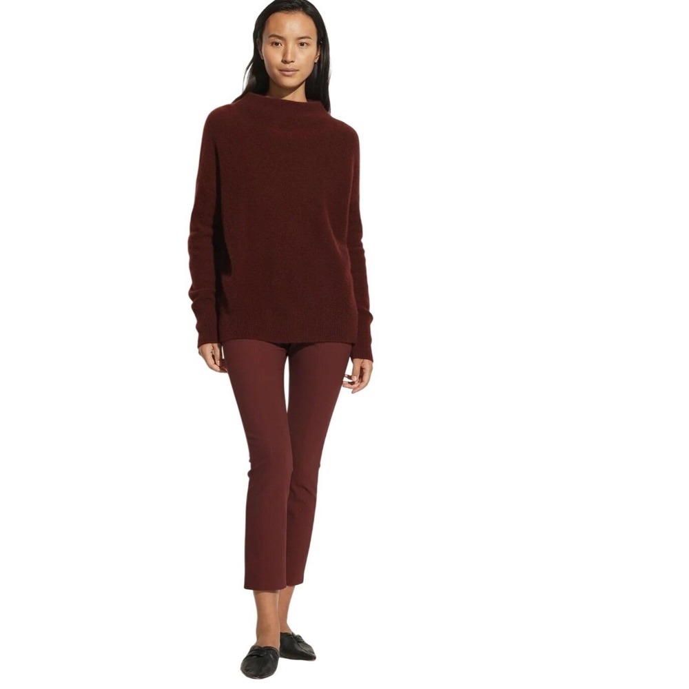 VINCE Back Seam‎ Slim fit Pant in Maroon Office Siren workwear chic M